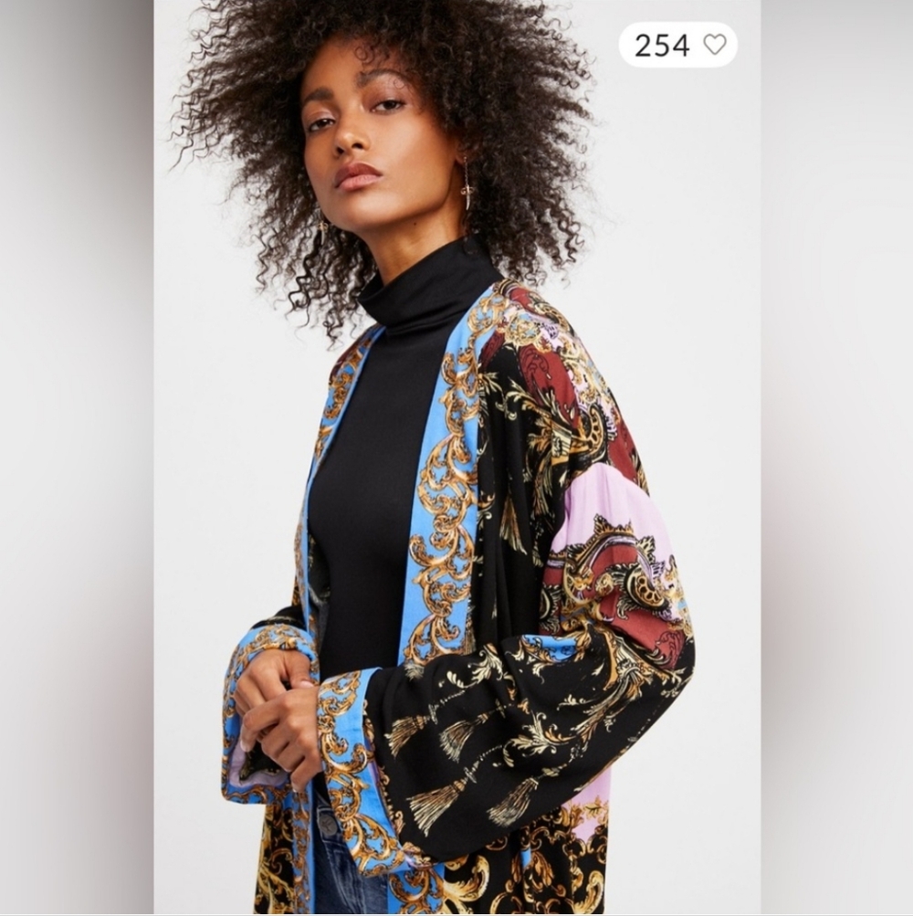Free People Intimately Let’s Dance Printed Maxi Kimono Duster - Picture 6 of 14